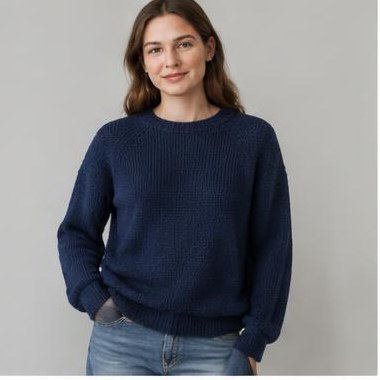 Eng Sti Raglan strikket i DK-garn