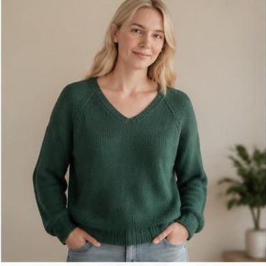 Sommer Spor Raglan strikket i Fingering-garn