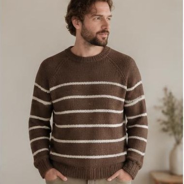 Rav Bølge Raglan strikket i Sport-garn