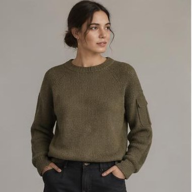 Hede Sti Raglan strikket i DK-garn