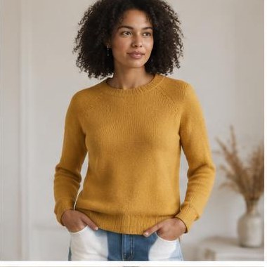 Aften Lys Raglan strikket i Sport-garn
