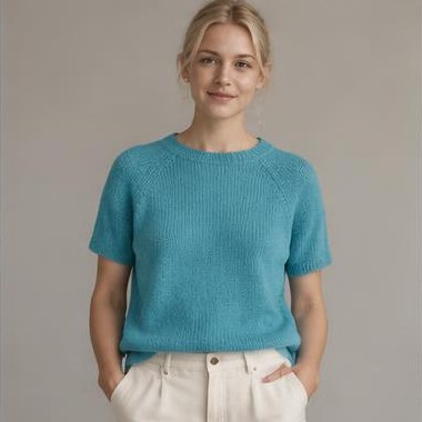 Hede Spor Raglan strikket i Fingering-garn