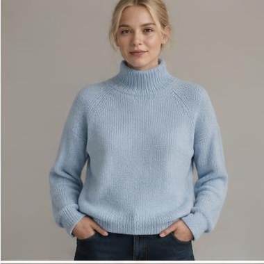 Hede Glød Raglan strikket i Chunky-garn