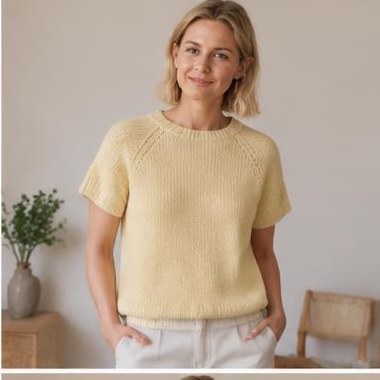 Fjord Glød Raglan strikket i Chunky-garn