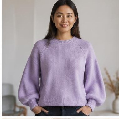 Morgen Horisont Raglan strikket i Chunky-garn