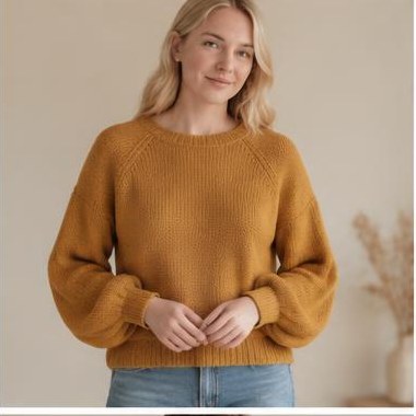 Rav Lys Raglan strikket i Sport-garn