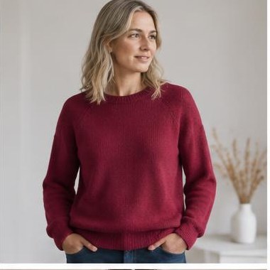 Morgen Bølge Raglan strikket i Sport-garn
