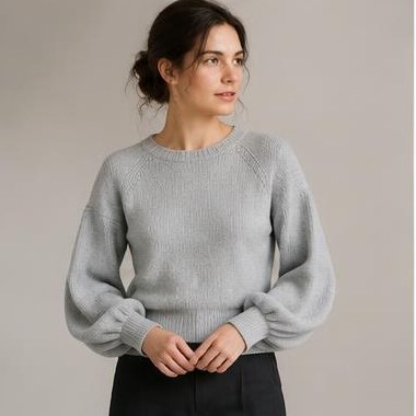 Lyng Sti Raglan strikket i DK-garn