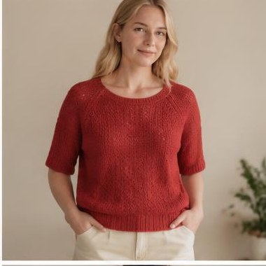 Rav Glød Raglan strikket i Chunky-garn