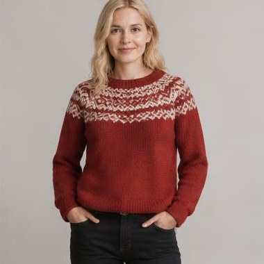 Hav Glød Raglan strikket i Chunky-garn