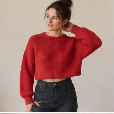 Fjord Spor Raglan strikket i Fingering-garn