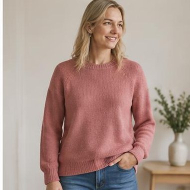 Aften Horisont Raglan strikket i Chunky-garn