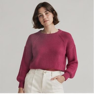 Vinter Lys Raglan strikket i Sport-garn