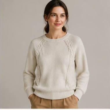 Birk Spor Raglan strikket i Fingering-garn