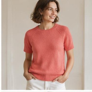 Aften Glød Raglan strikket i Chunky-garn