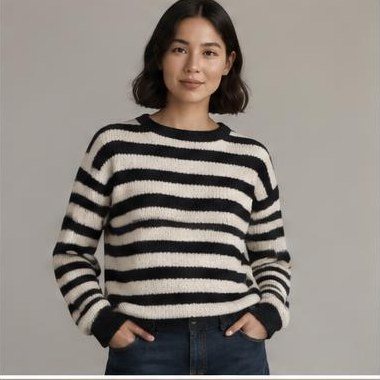 Hede Brise Raglan strikket i Aran-garn