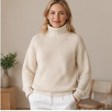 Fjord Horisont Raglan strikket i Chunky-garn