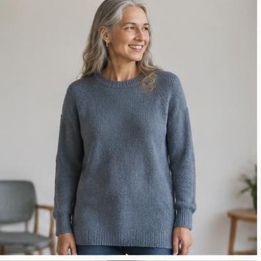 Aften Ro Raglan strikket i DK-garn
