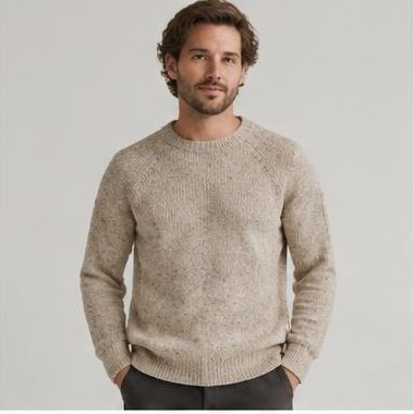 Vinter Brise Raglan strikket i Aran-garn