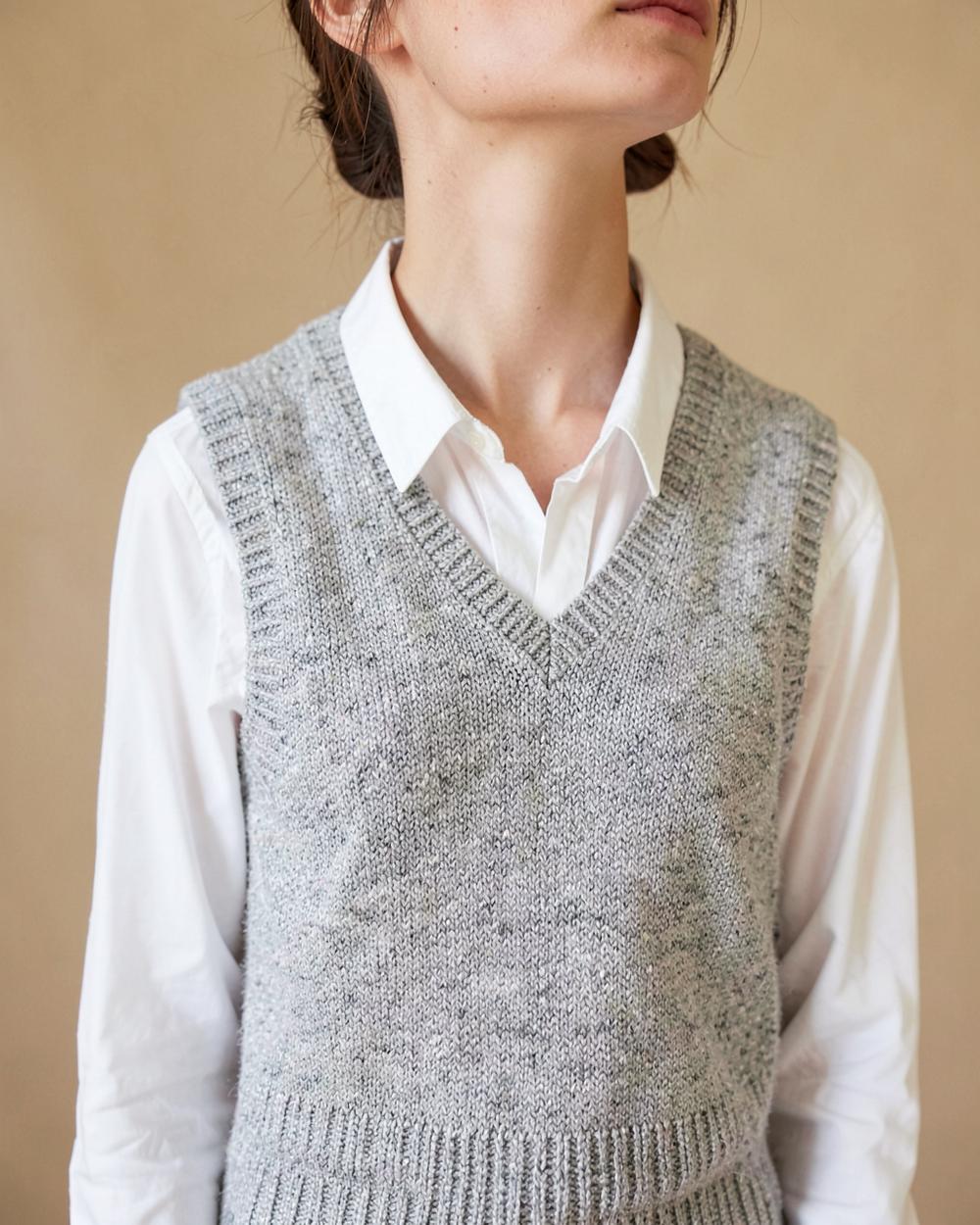 Marled Vest No. 4 strikket i Sport-garn