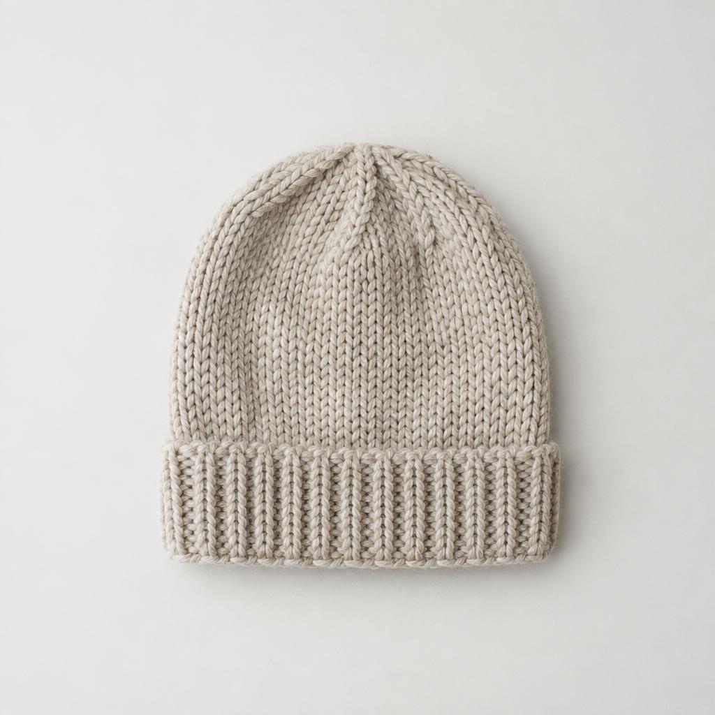 Novice Hue Aran — strikkeopskrift på hue i aran (tyk)-garn, strikket rundt
