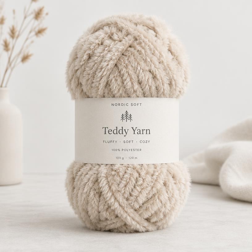 Teknik Tekstil Bamse Polyester — polyester · akryl garn i chunky (meget tyk) til strikkeopskrifter