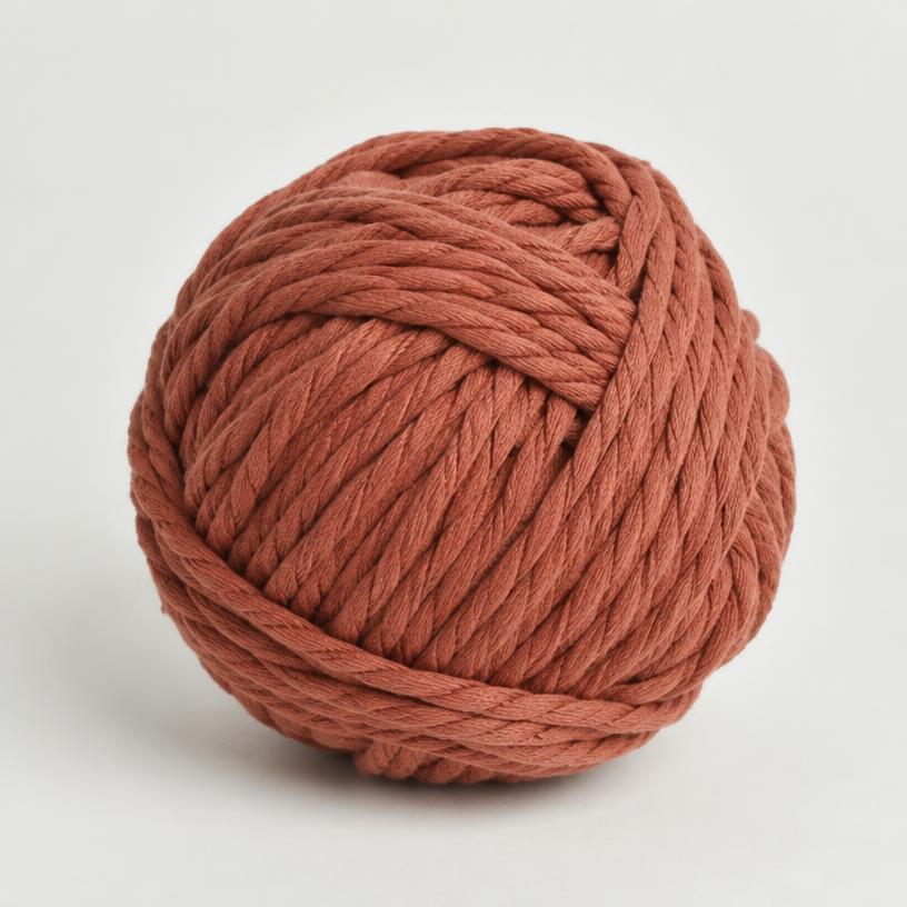 Sommerspind Terracotta Bomuld 8/8 — bomuld garn i aran (tyk) til strikkeopskrifter