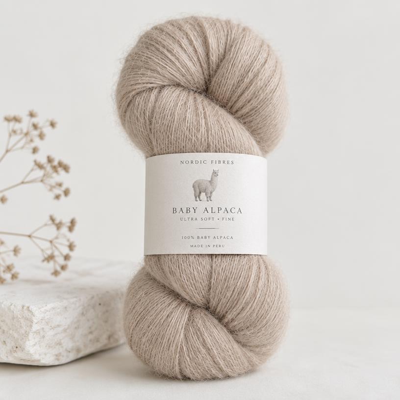 Andesgarn Dun Baby Alpaka — baby alpaka garn i lace (meget tynd) til strikkeopskrifter